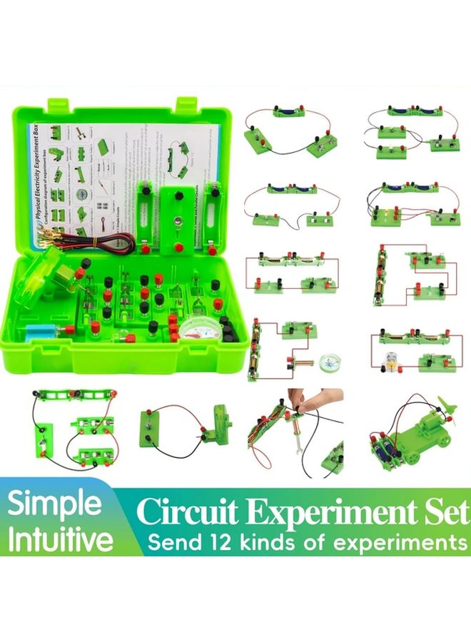 مجموعة تجارب الفيزياء موديل A2 مع لوحة LED محرك مروحة بوصلة إمدادات مختبر STEM التعليمي - Image 5